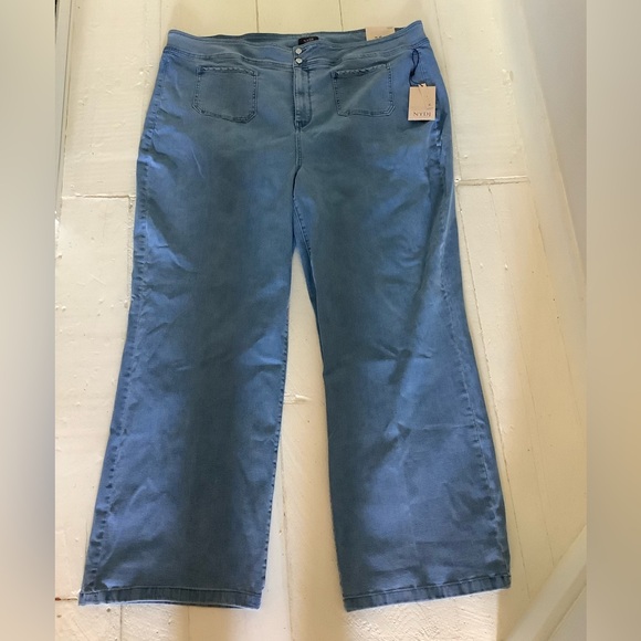 Nydj new size 26W Teresa wide leg jeans belle isle - Picture 1 of 11